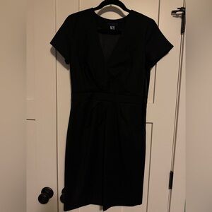 J. Crew Classic Black Wool Midi Dress